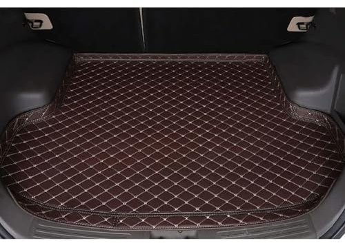 Auto Leder Kofferraumwanne Schutzmatte für BMW X5 2019-2024,rutschfest Kratzfestem Kofferraummatte Kofferraum Matten Innenmatte Schutzmatte Styling,Brown 1