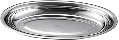 Hoement Serving Trays for Food Oval Shape Fish Steam Plate for Banquets and Celebrations