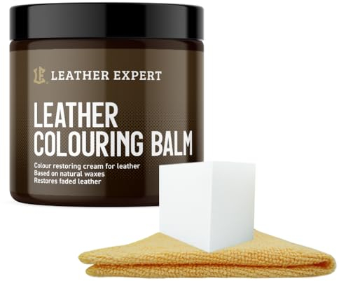 Leder Reparatur Set 250ml – Lederfarbe Dunkelbraun - Lederpflege Auto - Ledersofa Pflegemittel - für Naturleder, Verblasstes und Leicht Abgenutztes - ausreichend für 2-Sitzer-Sofa und 2 Sessel
