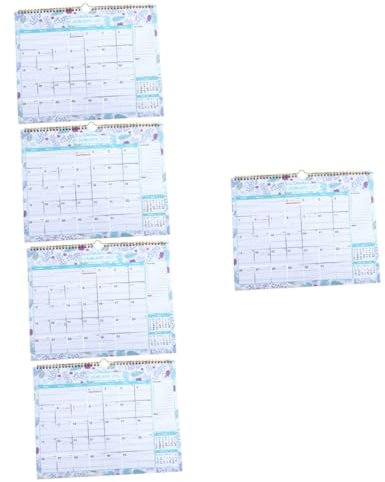 EXCEART 5St Wandkalender 2025 Jahreskalender-Wandplaner Kühlschrankkalender 2024 countdown kalender countdown calender Kühlschrank Kalender großer Wandkalender Termin hängender Kalender