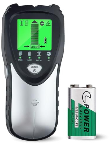 4 in 1 Stud Finder Wall Scanner, Electronic Wall Finder Stud Detector Beam Joist Finder with LCD Display & Audio Alarm, Stud Sensor for AC Wire Wood Metal Studs Cable Joist Detection