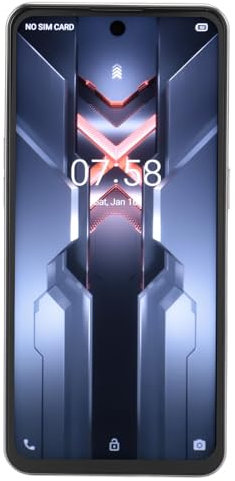 Smartphone 5G NFC Dual SIM Dual Standby con 12G 512G, 8800mah, Cámara Trasera de 8MP Frontal de 50MP, 8 Núcleos de 7,3 Pulgadas, Pantalla FHD HD, Alta Frecuencia de (Silver)