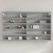 Sufrk Vitrine Sonoma Grau 100 x 15 x 58 cm Mehrschichtholz Vitrine Wohnzimmer Elegante Vitrine aus Holz Kristallschrank