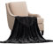 Wohndecke 80 x 160 cm Waschbar Kuscheldecke Grau Flauschige Weiche für Bett Sofa Schlafzimmer Büro, Schwarz