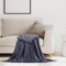 STGAO Fleecedecke 90 x 160 cm Waschbar Flauschige Wohndecke Microfaser für Sofa Couch Bett, Dunkelgrau