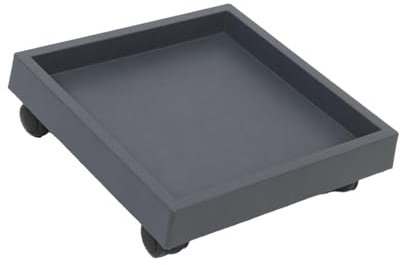 LOVIVER Carrito para macetas con Ruedas, Carrito para macetas, Soporte móvil para Plantas con Ruedas, para Interior y Exterior, macetas Grandes, Balcones, Gris