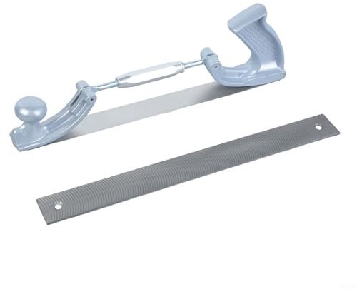 Zilimontt Dents incurvées réglables en acier, lime à dents fraisées pour polissage du corps, lime de 35,6 cm, support de lime à dents incurvées (A)