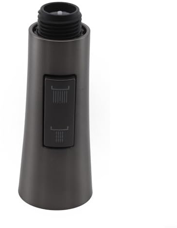 Testa di ricambio per rubinetto da cucina, soffione doccia con funzione estraibile, per cucina e bagno, pulizia senza sforzo (grigio)