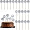 20 Pieces Disco Ball Decoration Cake Cupcake Toppers Decor Retro Cake Decorations with Stick Shiny Mini Disco Ball for Christmas 70s Theme Party Favor Dessert Birthday Decorations Ornament(Silver)