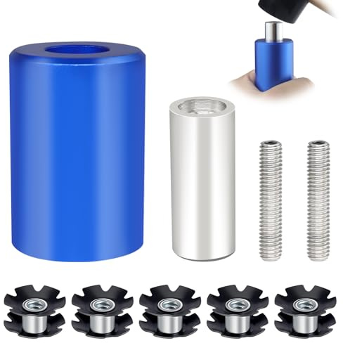 TOKSEO Fourche Vélo Écrou Étoile Réglage Outil, Ensembles Fourchette de Vélo Écrou Etoile Set, Kit D'accessoires D'installation de Vélo pour Taille 22.2/25.4/28.6mm