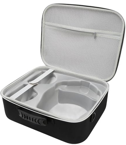Culnflun Portable EVA Hard Case Compatible with PS VR2, Travel Storage Bag with Adjustable Shoulder Strap & Lens Cover for VR Headset, Controllers & Accessories (Bl