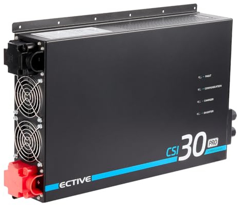 ECTIVE CSI 3000 PA PRO 3000 W Wechselrichter, extrem leiser Lüfter | Ladegerät, extrem leiser Lüfter & Bluetooth-Steuerung, für Wohnmobil, Camper, Offgrid, Power-assist & Landstrom