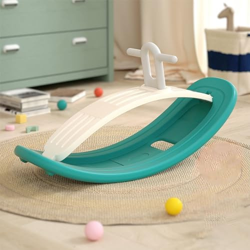 RASTKY Children's Seesaw Rocking Horse Wobble Board for Body Coordination Training Kids Activity Toy (Green)