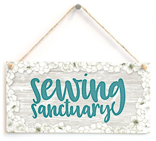 Meijiafei Sewing Sanctuary Türschild für Nähzimmer, 25,4 x 12,7 cm