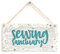 Meijiafei Sewing Sanctuary Türschild für Nähzimmer, 25,4 x 12,7 cm