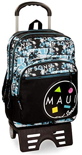 Maui and Sons Shark Doppelfach-Rucksack mit Trolley Mehrfarbig 30,5x42,5x15 cms Polyester 19.44L