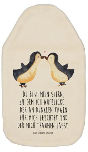 Mr. & Mrs. Panda Wärmflasche Pinguin Liebe - Geschenk, Ehefrau, Wärmflaschenbezug, Freundin, Liebesspruch, Heiraten, Bettflasche, Jahrestag,