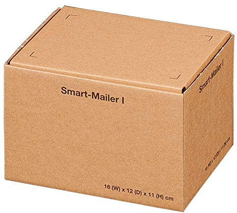 PostversandboxkartonSmart Mailer mit Klappdeckel, 160x120x110 mm Versandkarton mit Klappdeckel 20 Stück