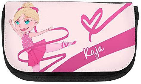 Kosmetiktasche mit Namen Kaja und Motiv mit Tänzerin | Schminktasche | Viele Vornamen zur Auswahl