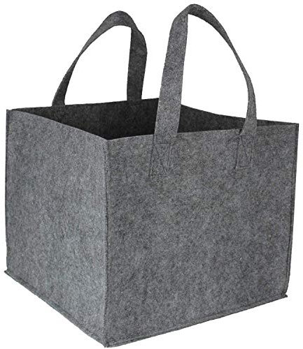 Filztasche Hellgrau Kaminholztasche Filzkorb Kaminholztasche Shopper Einkaufstasche Kaminholzkorb Korb Filz Zeitungsständer Zeitungskorb
