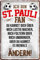 WOGEKA ART Retro Blechschild - Ich bin St.Pauli Fan Fußball - witziger Spruch als Geschenk-Idee zum Geburtstag Weihnachten zur Dekoration 20x30 cm Vintage-Design aus Metall 1742