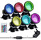 Lychee LED Lighting Gartenteich Lampe RGB Aquarium Licht, Fernbedienung Unterwasser Spot Licht IP68 Wasserdicht für Gartenteich Aquarium Beleuchtung, EU stecker (6 stücke)