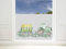 GRAZDesign Fensterfolie Kinderzimmer Jungen, Trecker in grün Sichtschutzfolie Blickdicht, Milchglasfolie, 57cm hoch - 110x57cm / Trecker in grün