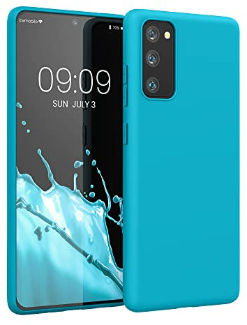 kwmobile Hülle kompatibel mit Samsung Galaxy S20 FE Hülle - weiches TPU Silikon Case - Cover geeignet für kabelloses Laden - Cool Glacier