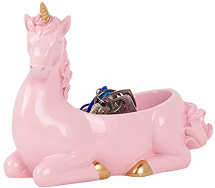 ZOGBX Plateau Decoratif Licorne, Plateau À Bijoux Bol À Clé, Moderne Boîtes À Bijoux Et Présentoirs Stockage Décoration Bol Fruit Cabinet Cabinet Vin Salon Plateaux, Vide Poche Entree (Color : Pink)