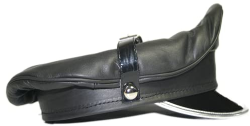 N? Muir Gay Cap / Mütze aus echtem Leder, silberfarben, Schwarz , 58