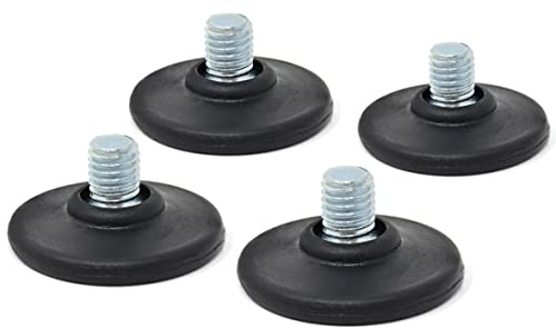 Design61 4X Justierschraube Stellschraube M10x L10 mm verzinkt Verstellschraube Teller Ø 40mm für Möbel, Werkbank & Maschinen