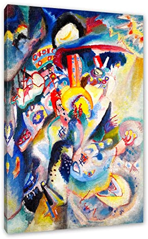 Pixxprint Wassily Kandinsky - Moskau II, Größe: 60x40cm, Leinwandbild, fertig gespannt, Wandbild, Dekoration, Kunstdruck, kein Poster