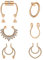 Funseedrr 6pcs Faux Piercing Nez Septum Anneaux Acier Chirurgical Cerceau de Nez sans Trou Septum Piercing