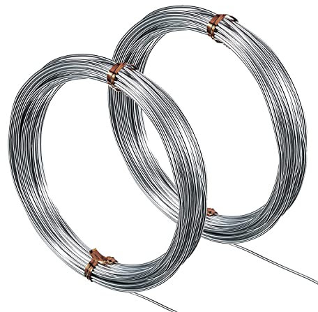 SKYPRO 1.0mm 16FT y 2.0mm 3FT 304 Alambre de Acero Inoxidable para Manualidades Manuales Artes y Artesanías Alambre de Baile Esculpir Alambre Artístico Alambre de Fabricación de Joyería