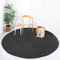 carpet city Shaggy Teppich Hochflor - 160 cm Rund - Anthrazit Einfarbig - Weicher Wohnzimmerteppich Uni Modern - Polyester-Teppiche Soft Flauschig-Weich Schlafzimmer - Kinderzimmerteppich