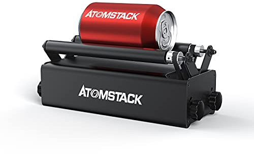 ATOMSTACK R3 Laser Rotary Roller Laser Roller, Laser Drehroller, Y-Achsen-Laser-Gravurmodul zum Gravieren von zylindrischen Objektenboxen mit 8 Winkeleinstellungen