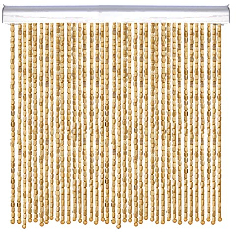 Perlenvorhang für Türen,Hängender Dekorative Türvorhänge Panel,Bambusvorhang Holz Perlen Fadenvorhang,Natur Bambus Türvorhang,für Schlafzimmer Wohnzimmer Balkontür,Anpassbare (100 strands 100x180cm)