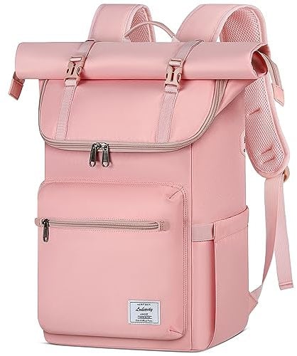 Lubardy Rolltop Rucksack Herren Damen Wasserdicht Rucksack Herren Laptop Rucksack 17,3 Zoll Schulrucksack Daypacks für Uni Arbeit Reisen Freizeit