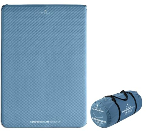 Hi-Gear Composure LXM 7.5 Double Sleeping Mat with Drawstring Carry Bag, Self Inflating Camping Mat for 2 People, Camping Equipment