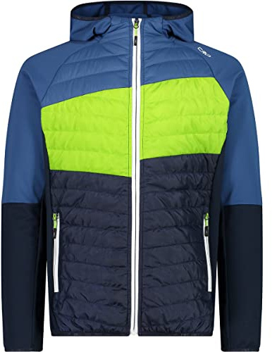 CMP Herren Hybrid Hoodie Jacke, Black Blue, 50