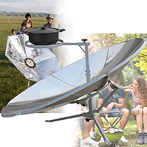 NOGRAX Cocina Solar Portátil, Cocina Solar para Acampar Al Aire Libre, Concentrador Solar 1,5m Diámetro, para Cocinar Al Vapor Al Aire Libre, Calefacción Solar, Temperatura Instantánea 800-1000°