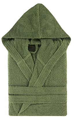 NH NOVOTEXTIL HOGAR Albornoz con capucha para adulto(unisex). Tejido 100% algodón (S, Hoja)