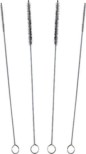 fancility® 4 x Cleaning Brush 3 mm and 7 mm Diameter for Milk Lines of Fully Automatic Coffee Machines e.g. Miele Jura Siemens Krups Saeco Melitta Bosch Nivona Brewing Unit, Coffee Spout and Milk Hose