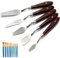 Couteau Peinture 15 Pièces Kit Spatule Peinture Acier Inoxydable Outils de Peinture avec Sets Pinceaux Peinture pour Acrylique,Peinture à l'Huile,Mélange de Couleur,Manche en Plastique