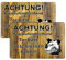 SINMAO Vorsicht Freilaufende Hunde Schild Aluminium 2 Stück 30x20cm (A4) Tor Bitte Immer Geschlossen Halten