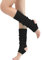 Nanxson Damen Stulpen Gothic Punk Gerippte Gestrickte Beinlinge Harajuku Beinwärmer für Party Sport Freizeitsocken (Schwarz)