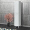 Dmora - Armoire à colonnes Wilmington, Élément Mural de Salle de Bain avec 2 Portes et 1 tiroir, Armoire Haute, 35x31h182 cm, Blanc Brillant