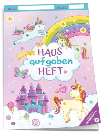 Trötsch Hausaufgabenheft Grundschule Einhornwelt: Schulplaner Hausaufgabenheft Timer Terminkalender