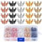 FINEASY 150 Stück Kleine Goldene Kronen Glückswürmchen, 5 Farben Krone Deko Sorgenwürmchen Zubehör, Streusterne Gold Mini Krone Charms zum DIY Basteln, 3D Mini Kronen für Armband Anhänger