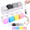 Pipihome 2 Pcs Keyboard Fidget Toy Age 3+, 4 Button Finger Clicker Keyboard Toys for Adults, Fun Keyboard Keychain Fidget Keyring Toy, Gift for Boys Girls Students Adults